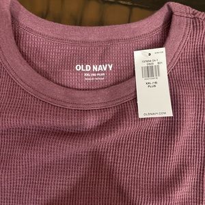 Boys brand new Old navy long sleeve thermal shirt-mauve/pink size 2xl plus